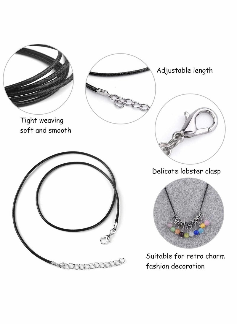 KASTWAVE Necklace Cord, 30 Pcs Waxed Cotton Necklace Cord with Clasp - Image 3