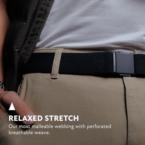 Arcade Belts Momentum Belt - Elastic Stretch Belt with Low-Profile Buckle, Travel-Friendly, Adjustable Fit (Black) - Image 4