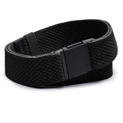 Arcade Belts Momentum Belt - Elastic Stretch Belt with Low-Profile Buckle, Travel-Friendly, Adjustable Fit (Black) - Image 1