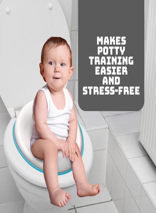 FLYI - Portable Baby Western Potty Training Seat for Boys and Girls(Plastic) Toddler Potty Toilet Seat for Kids 1+ Years Non-Slip with Splash Guard Fits all Round & Oval Western Toilets (White) - Image 5