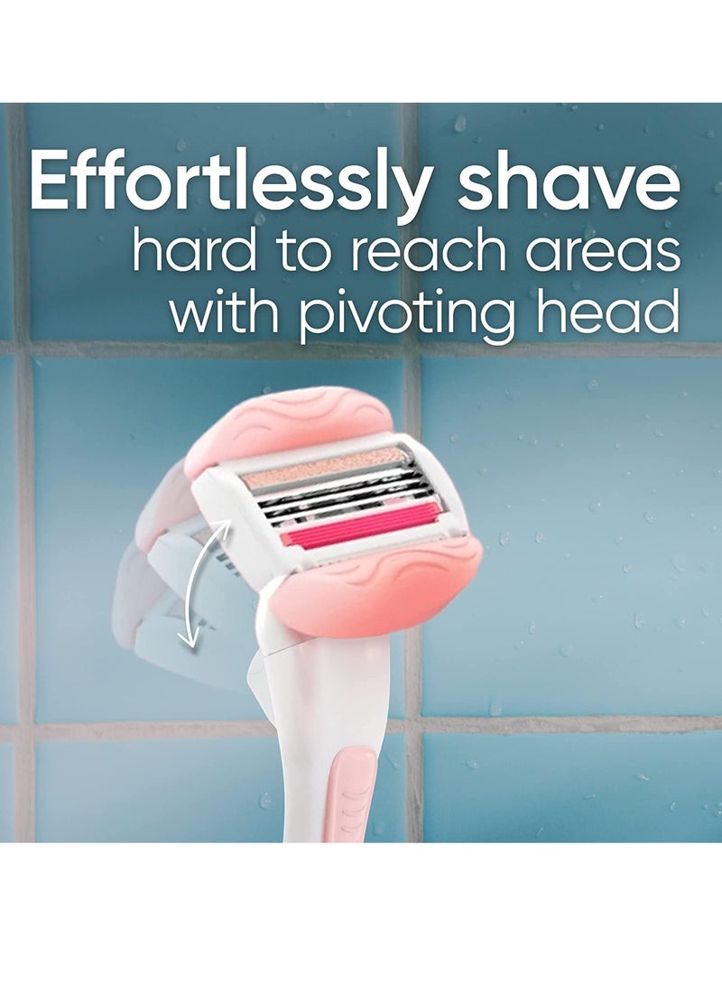 Gillette شفرة حلاقة جيلت فينوس كومفورت غلايد شاي أبيض للنساء 1 مقبض + 4 شفرات بديلة، هدايا العيد للنساء - Image 3