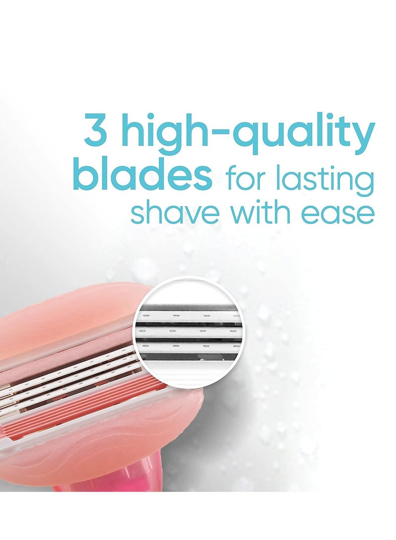 Gillette شفرة حلاقة جيلت فينوس كومفورت غلايد شاي أبيض للنساء 1 مقبض + 4 شفرات بديلة، هدايا العيد للنساء - Image 4