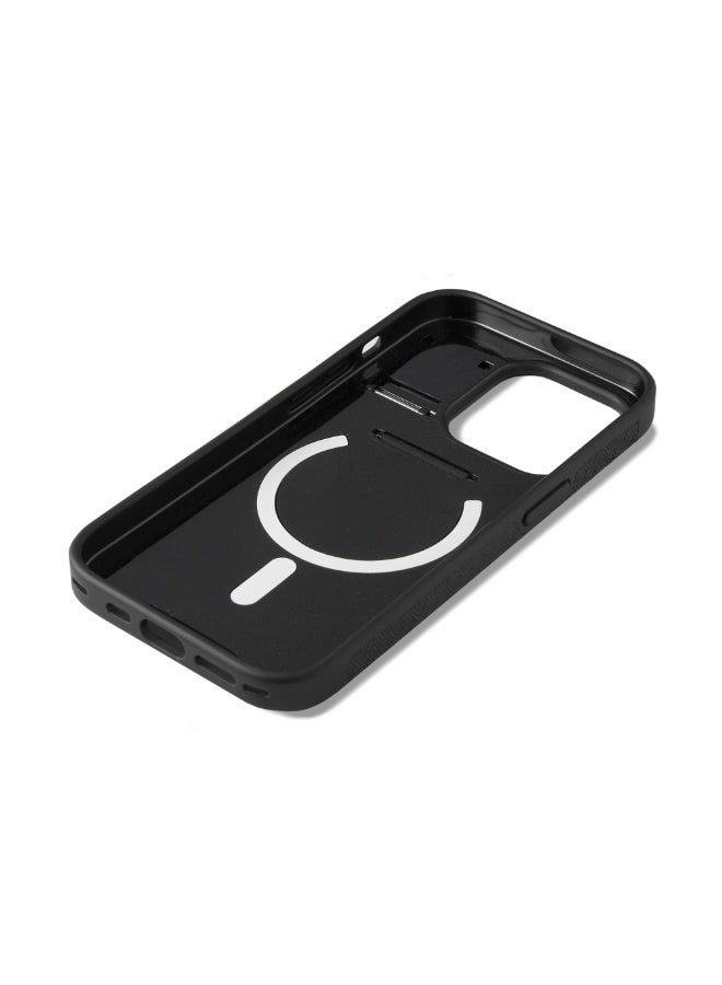 جريب 2 يو غطاء Grip2U BOOST مع حامل مدمج لهاتف iPhone 14 Pro، بلون فحمي، مزود بحزام مدمج لقبضة الإصبع، تصميم نحيف مقاوم للصدمات، حماية من السقوط، متوافق مع الشحن اللاسلكي - Image 3