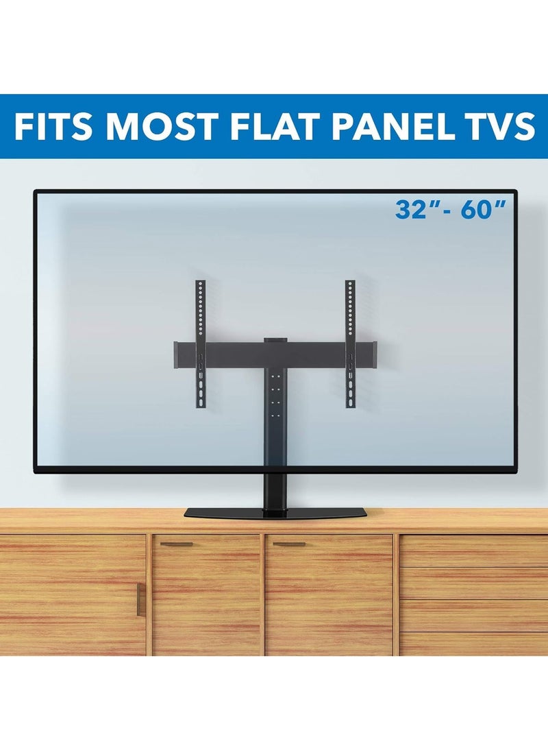 ELTRAZONE Universal Tabletop TV Stand Base with Height Adjustable Flat Screen TV Mount | Fits 32 to 60 Inch LED LCD Televisions | Stable & Durable TV Stand | Modern TV Stand for Living Room, Bedroom, or Office - Image 5
