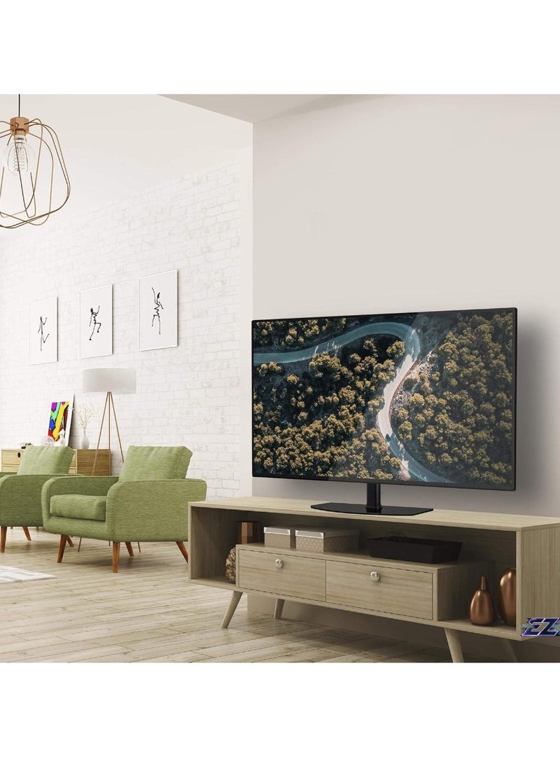 ELTRAZONE Universal Tabletop TV Stand Base with Height Adjustable Flat Screen TV Mount | Fits 32 to 60 Inch LED LCD Televisions | Stable & Durable TV Stand | Modern TV Stand for Living Room, Bedroom, or Office - Image 2