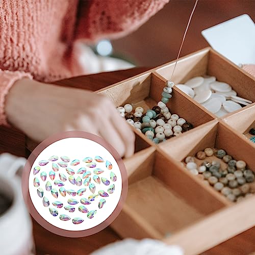 rosenice Rhinestone Buttons 50 pcs 17x28mm Teardrop Shape Sew or Glue on Resin Crystals Flat Back Rhinestone for Costume - Image 5