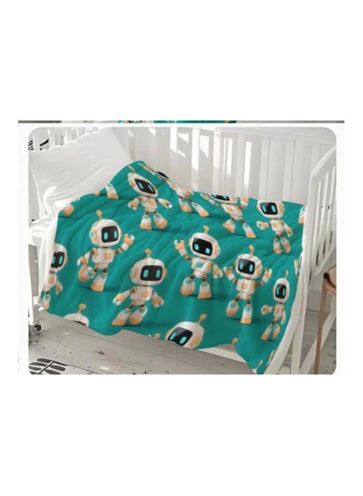 general Children's or student cartoon flannel thin blanket (warm and comfortable, suitable for sleep, games) 100cm*150cm - 946 - Image 3