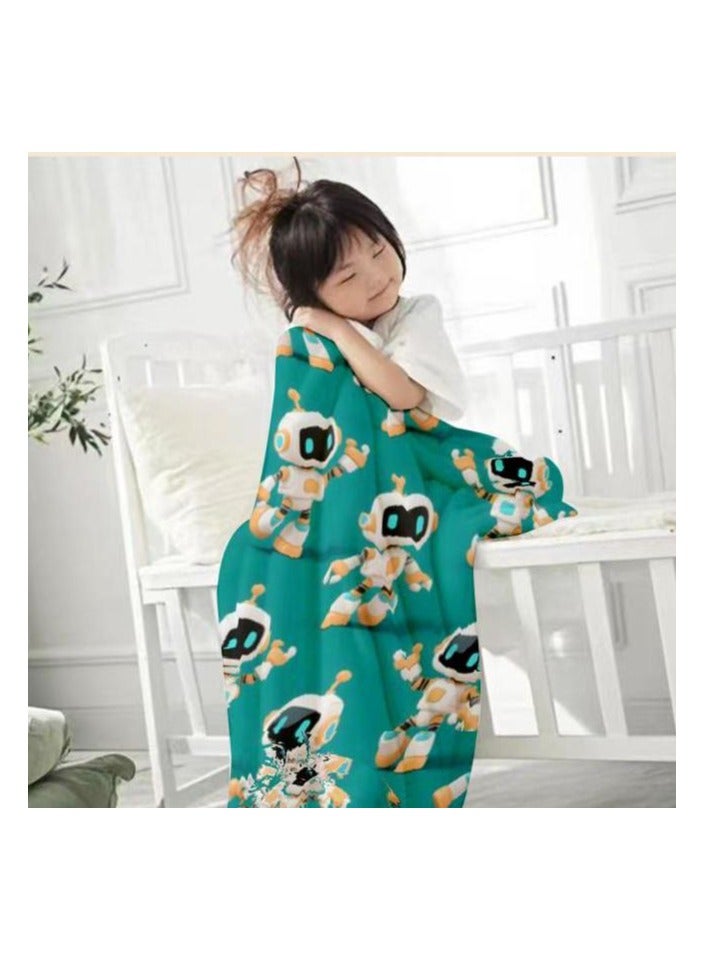 general Children's or student cartoon flannel thin blanket (warm and comfortable, suitable for sleep, games) 100cm*150cm - 946 - Image 4