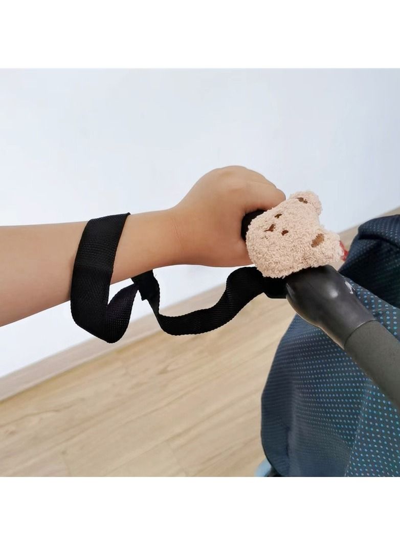 حزام المعصم لسلامة عربة الأطفال مع تحكم يدوي وحزام مضاد للانزلاق - ملحقات عربة الأطفال العالمية مع شريط واقي متين - Image 2
