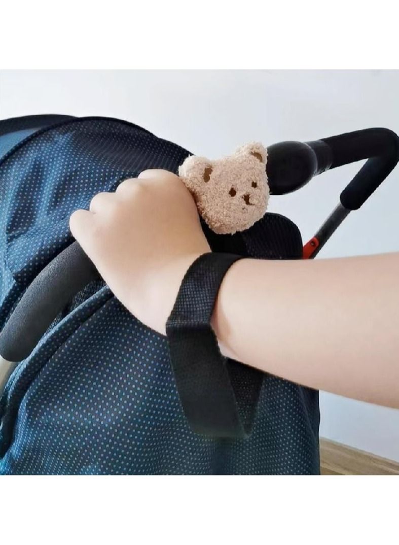 حزام المعصم لسلامة عربة الأطفال مع تحكم يدوي وحزام مضاد للانزلاق - ملحقات عربة الأطفال العالمية مع شريط واقي متين - Image 5