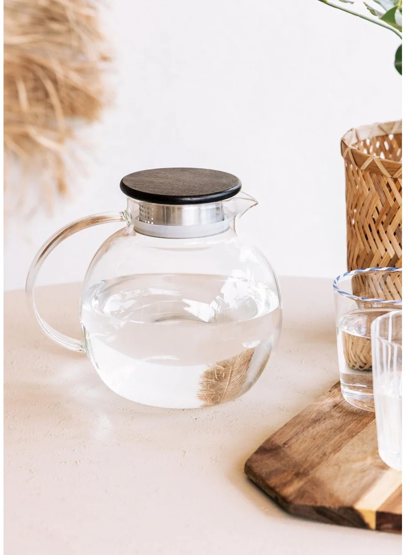 The Mia Wooden Glass Jug 1500 cc SSE0030