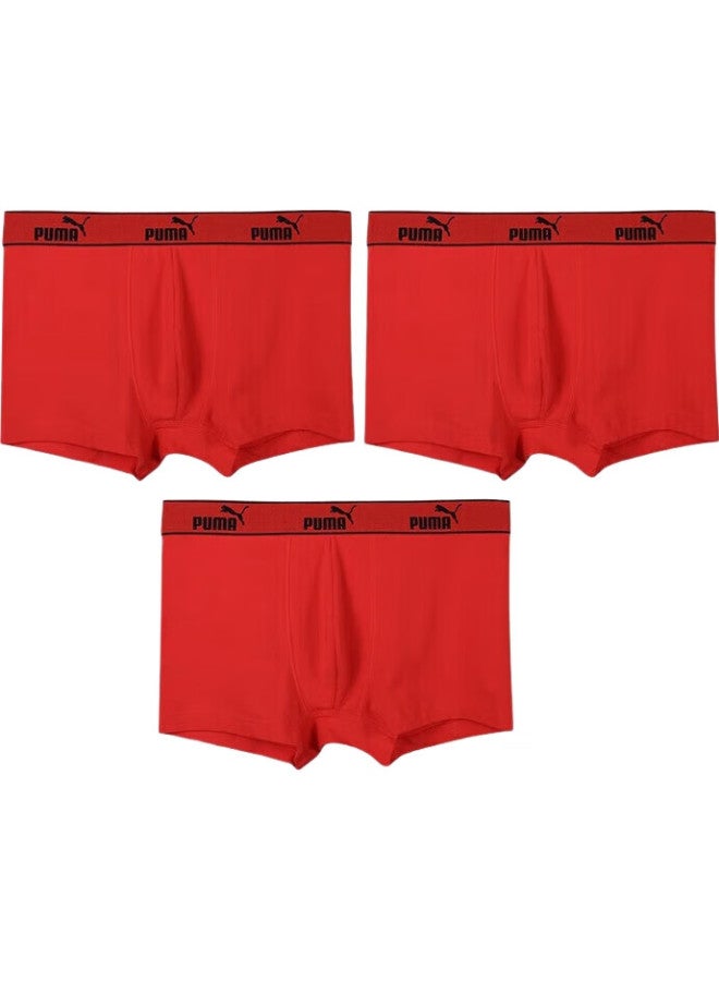 PUMA Men'S Underwear Lucky Dragon Year Wedding New Year Red Underwear 3-Pack - Image 3