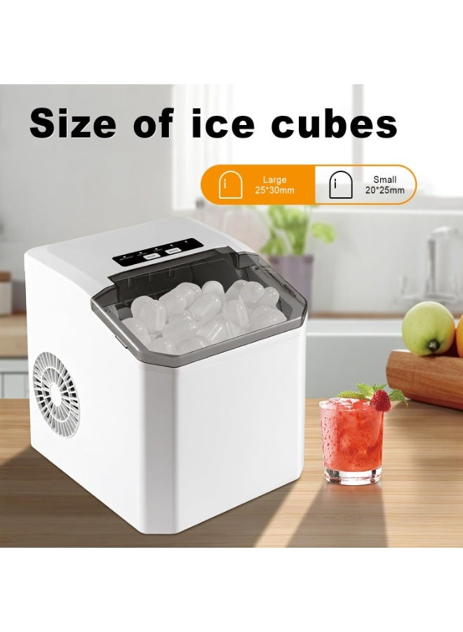 Dinex Instant Ice Maker - 1.3L Water Tank, Fast Ice Production in 6 to 10 Minutes, Portable Countertop Ice Cube Machine for Home, Office and Kitchen - Image 3