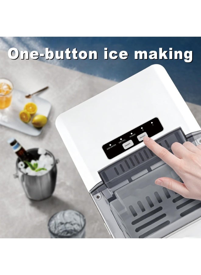 Dinex Instant Ice Maker - 1.3L Water Tank, Fast Ice Production in 6 to 10 Minutes, Portable Countertop Ice Cube Machine for Home, Office and Kitchen - Image 4