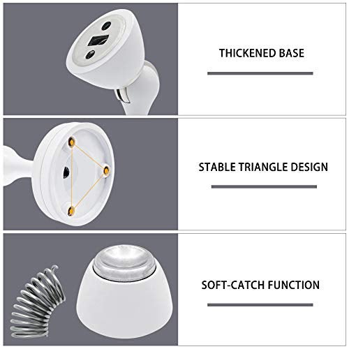 KOLAKO Door Stops, Magnetic Door Stoppers White, Brushed Floor Wall Mount Heavy Duty Soft Magnet Door Catch Holder Modern Magnetic Doorstops Wall Protector for RV Home - Image 2