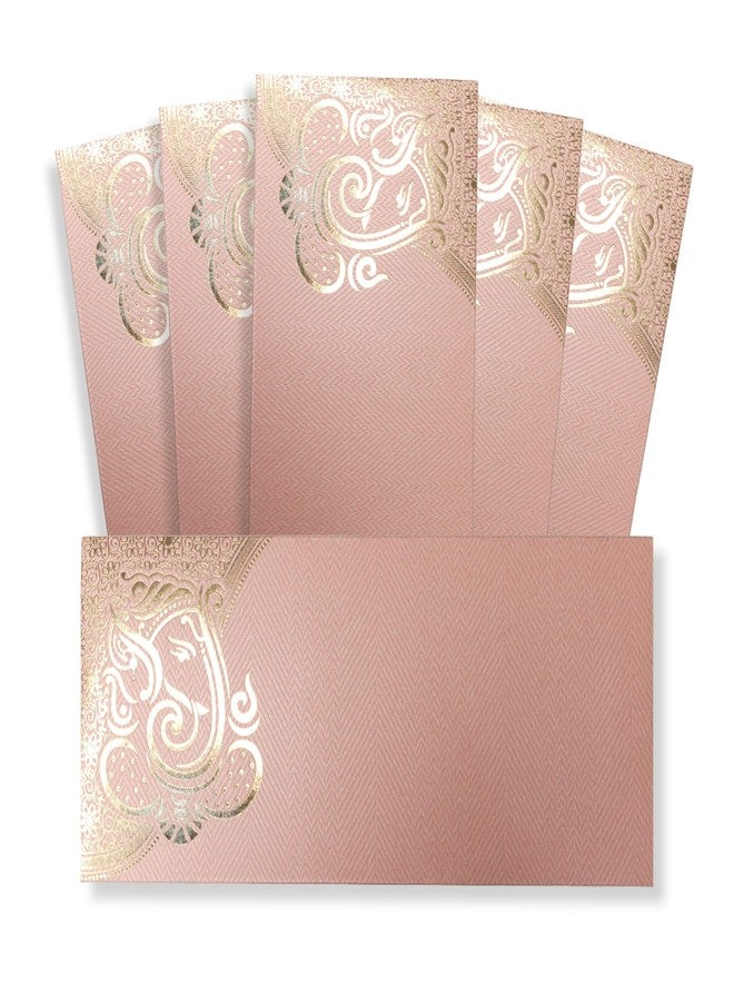 Fonsie cash shagun fancy design envelopes pack of 50 for gifting money on wedding gift, baby shower gift, shagun, family gatherings(Pink Ganesh ji).