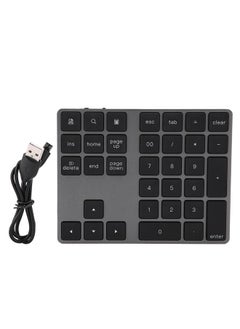 Thoraya Black 34 Keys Mini Numpad Wireless Bluetooth Numeric Keypad For Apple PC  - Image 1