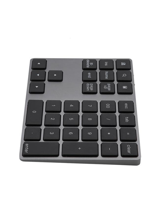 Thoraya - Black 34 Keys Mini Numpad Wireless Bluetooth Numeric Keypad For Apple PC - Image 1