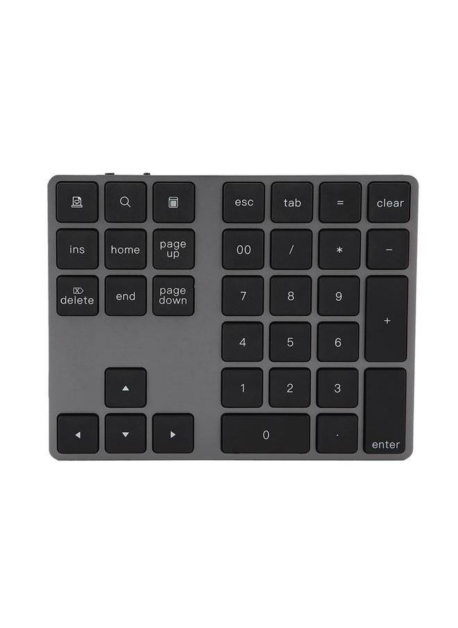 Thoraya - Black 34 Keys Mini Numpad Wireless Bluetooth Numeric Keypad For Apple PC - Image 1