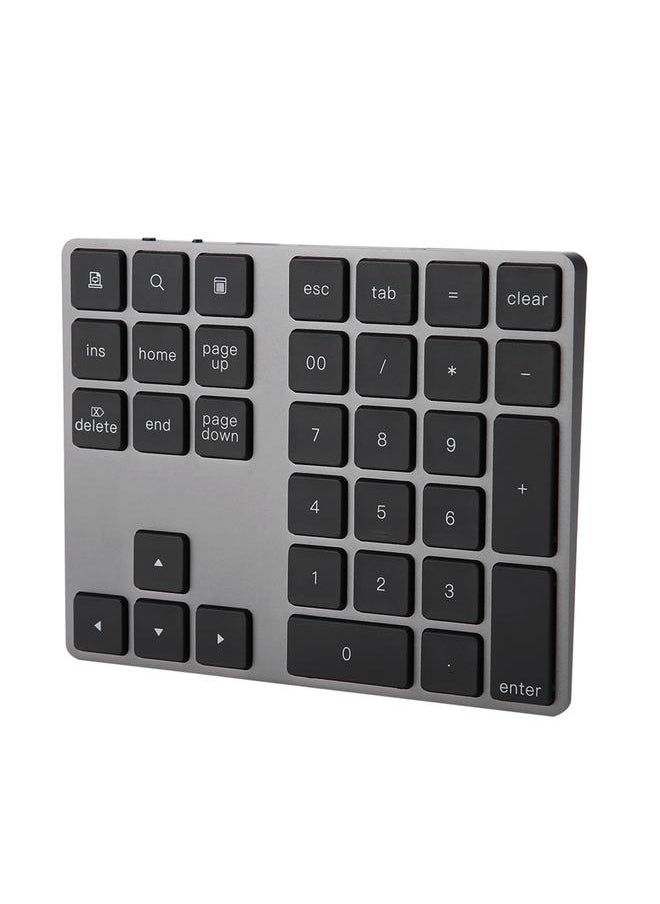 Thoraya - Black 34 Keys Mini Numpad Wireless Bluetooth Numeric Keypad For Apple PC - Image 1