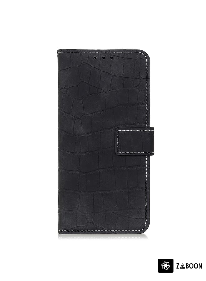 Zaboon Protective Case For Motorola Moto G Power 2022 Crocodile Texture Horizontal Flip Leather - Image 2