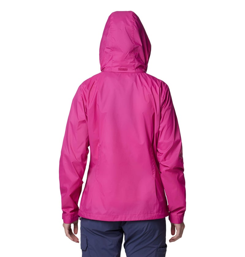 Columbia Womens Switchback IV Rain Jacket, Fuchsia, Large - Image 2