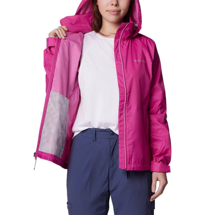 Columbia Womens Switchback IV Rain Jacket, Fuchsia, Large - Image 5