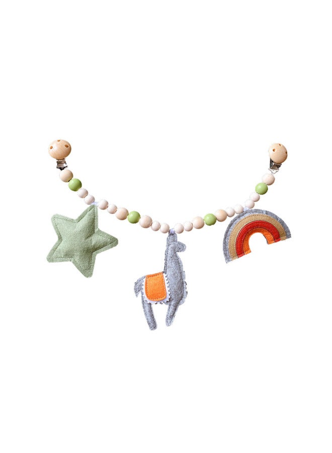 Ins Decorative Nordic Baby Bracelet Pacifier Clip Pacifier Chain Molar Educational Toy Baby Car Clip Bracelet-Color:Baby Car Clip: 8  - Image 1