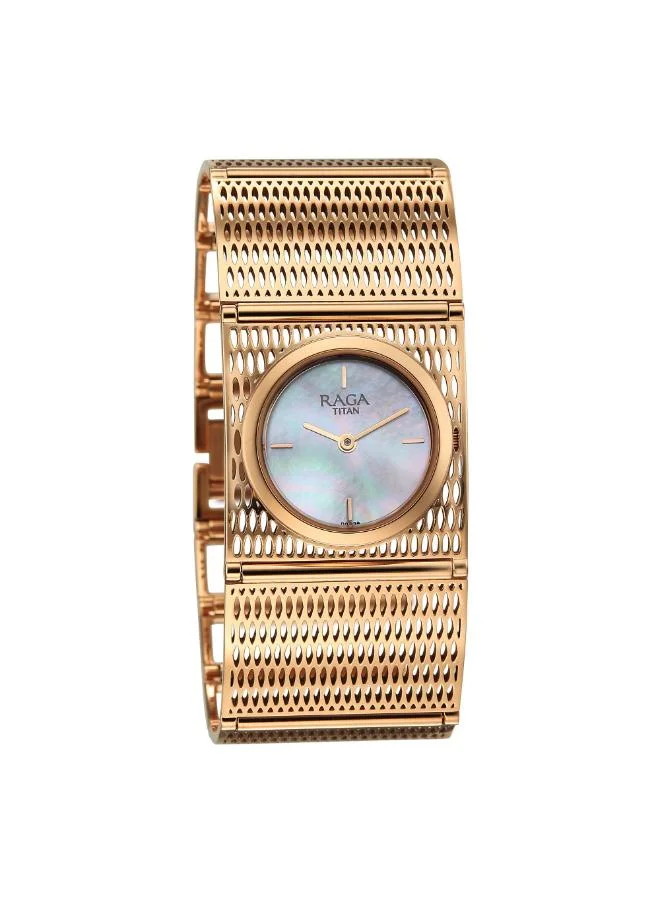 تيتان Women's Metal Analog Watch 2770WM01 - 28 mm