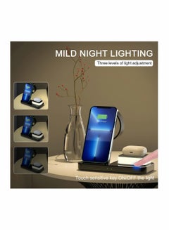 XiuWoo Wireless Charger, 3-in-1 Charging Station Dock Stand with Night Light  - Image 4