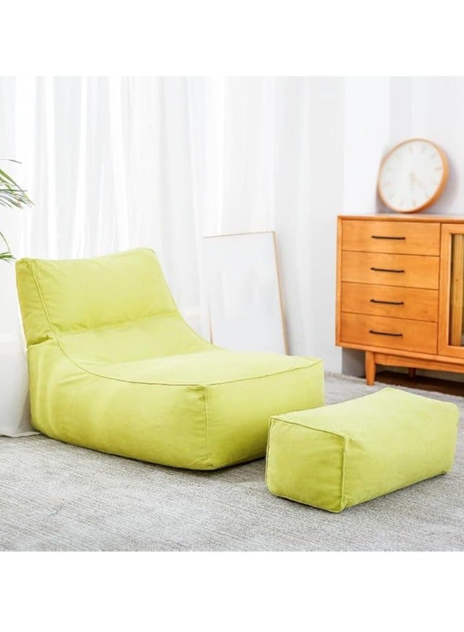 Hihonor Machine Washable Polyester Bean Bag Chair with Removable Cover and Ottoman Set, Multipurpose Lounger with No Filler for Living Room - Weave One Piece, Electricity-Free, Wood-Free - Image 5