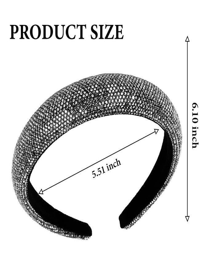 ACO-UINT 2 Pack Rhinestone Headbands for Women, Crystal Head Bands for Women's Hair Glitter Fashion Headbands, Sparkly Jeweled Headbands Hair Accessories for Women Girls - Image 2