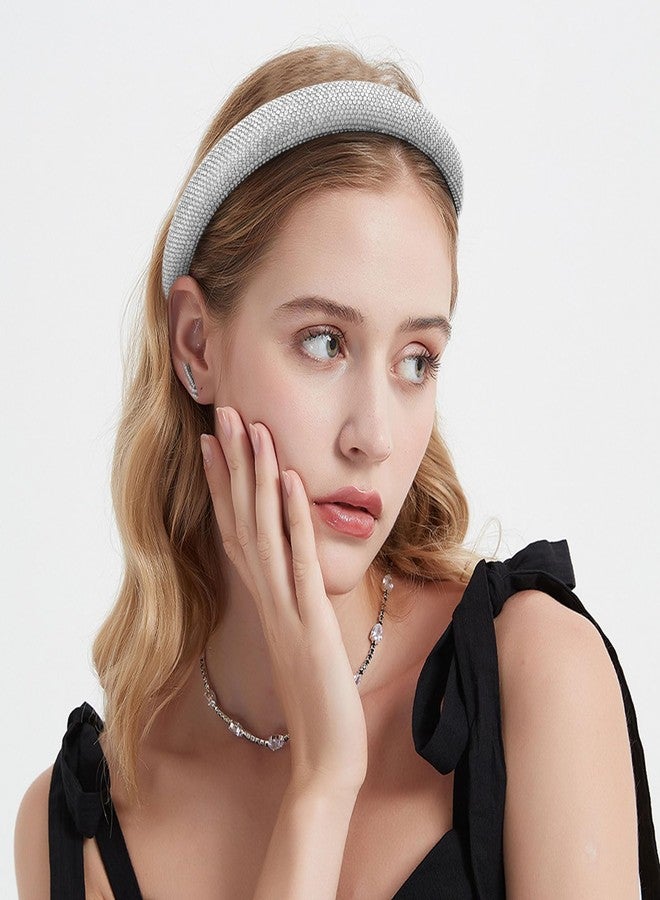 ACO-UINT 2 Pack Rhinestone Headbands for Women, Crystal Head Bands for Women's Hair Glitter Fashion Headbands, Sparkly Jeweled Headbands Hair Accessories for Women Girls - Image 3