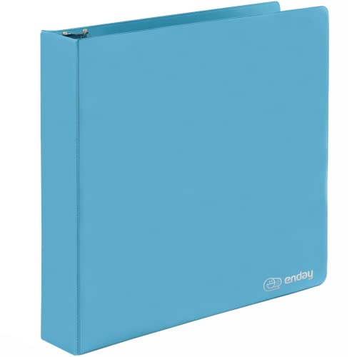 Enday 2 Inch 3 Ring Binder 2” Blue, Slant D-Ring 2 in Binder Clear View Cover with 2 Inside Pockets, Heavy Duty Colored School Supplies Office and Home Binders – by Enday - Image 2