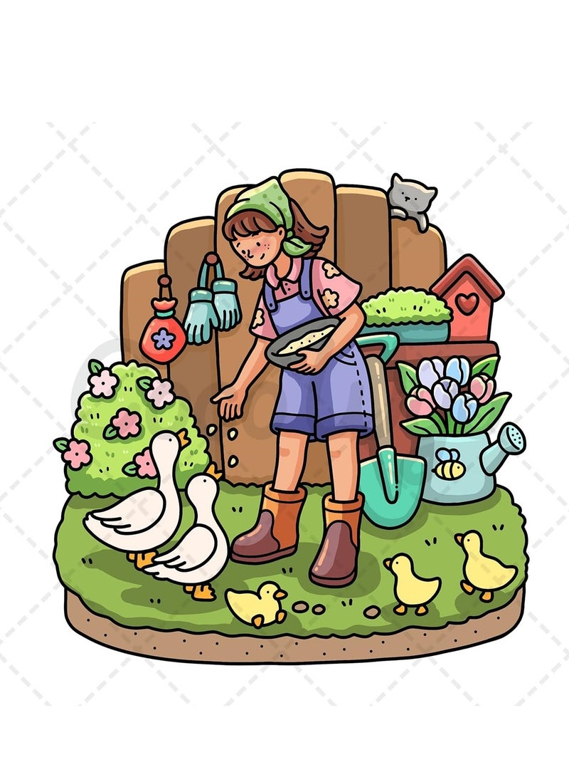 Bluejw Teenagers Children Coloring Book GIRL MOMENTS Book Easy to Follow Coloring Book Teenagers Coloring Book Children Coloring Book Girl Moments Book Teenagers Activity Book Creative Art Book Educational Coloring Stress-Relief for Kids  - Image 2