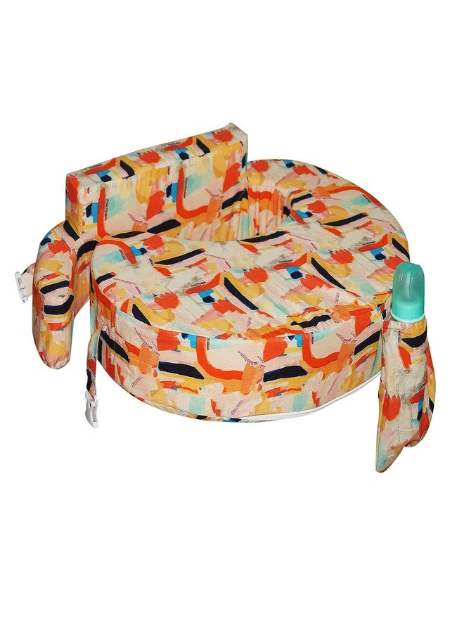 Gordon Nursing Pillow for Breastfeeding, Nursing and Posture Support with Pocket and Removable Slipcover Made in Eco Friendly Soft Fabric (Ammy) - Image 1