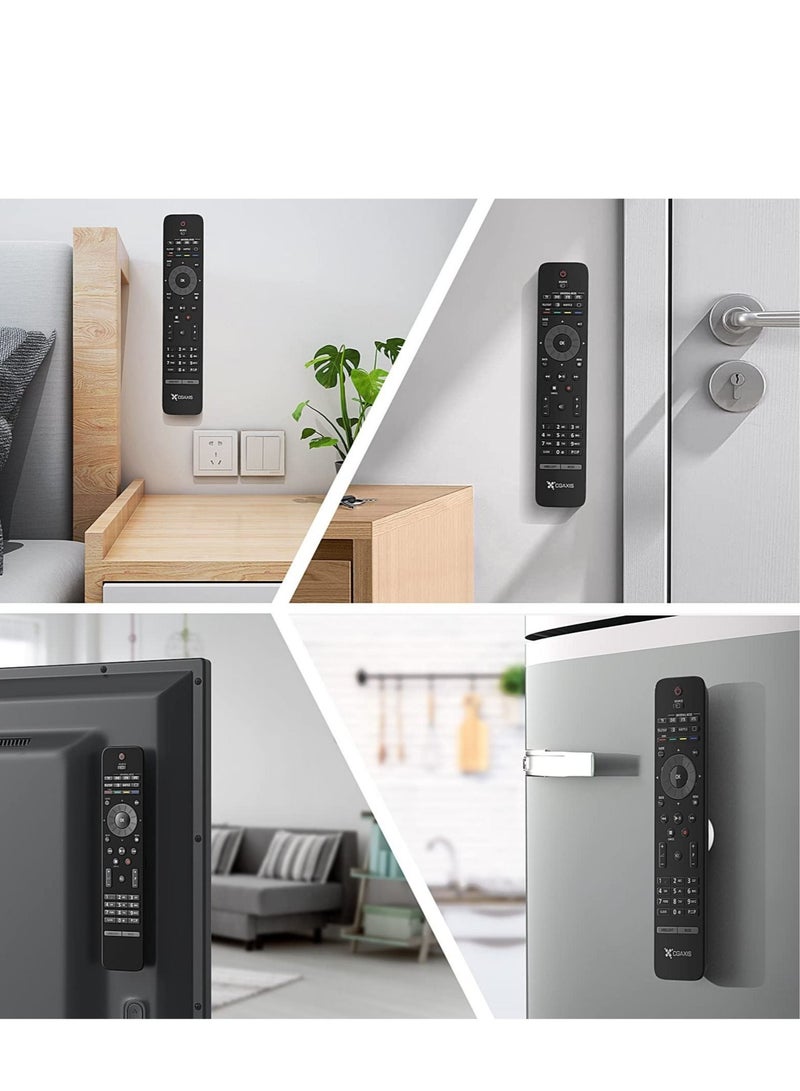 Captaintech 4 Pack Magnetic Remote Control Holder, Wall Mount Remote Holder, Self Adhesive TV Air Conditioner Remote Control Holder, Suitable for Living Room Bedroom Wall (White) - Image 5