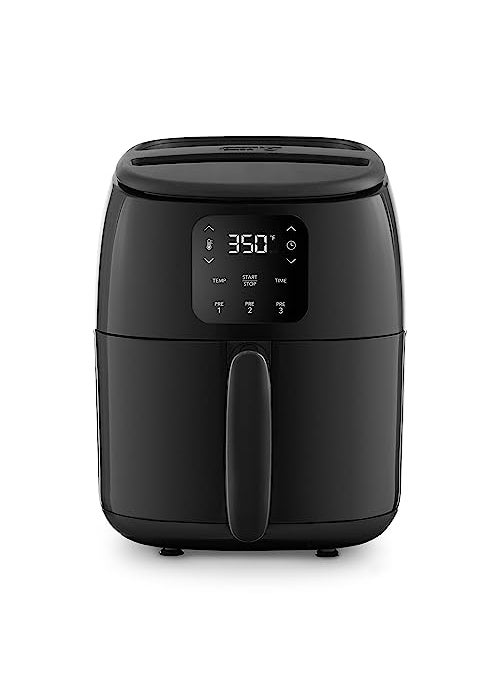 Dash DASH TastiCrisp Electric Air Fryer Oven 26 Qt Black  Compact Air Fryer for Healthier Food in Minutes Ideal for Small Spaces  Auto Shut Off Digital 1000Watt 