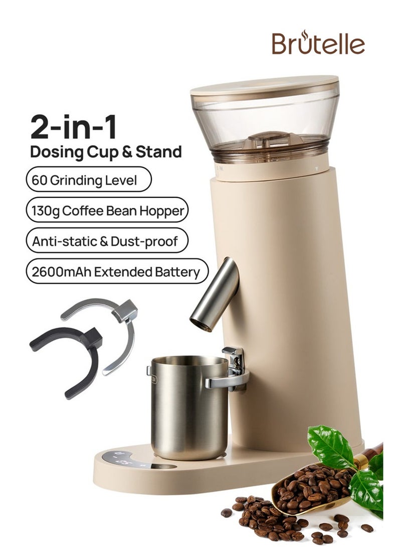 بريتيل مطحنة قهوة مخروطية الشكل مع 60 إعدادا قابلا للتعديل لـ V60 و6-8 أكواب للمنزل والمكتب وركن القهوة - Image 1