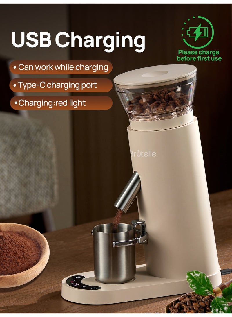 بريتيل مطحنة قهوة مخروطية الشكل مع 60 إعدادا قابلا للتعديل لـ V60 و6-8 أكواب للمنزل والمكتب وركن القهوة - Image 3