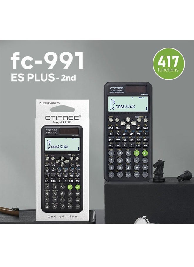 CTIFREE Fx-991Es Plus 2nd Edition Scientific Calculator Black  - Image 1