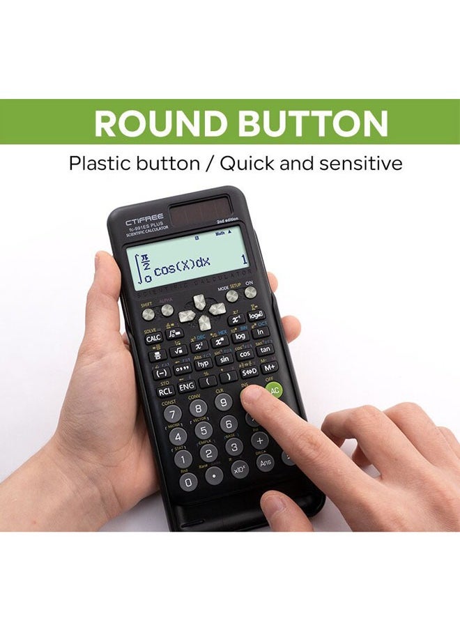 CTIFREE Fx-991Es Plus 2nd Edition Scientific Calculator Black  - Image 5
