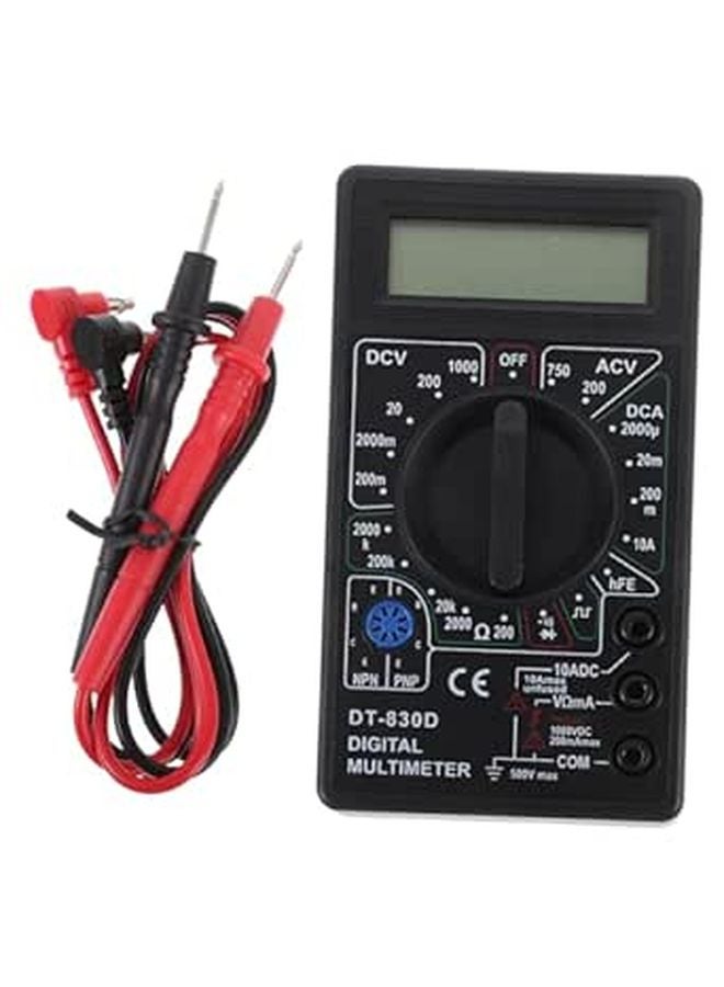 830D Digital Multimeter Voltage Current Resistance Tester with LCD Display Overload Protection - Image 1