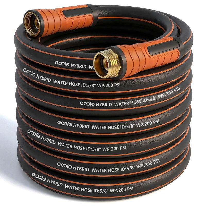 EOOIO Garden Hose 50 ft x 58 Heavy Duty Water Hose Flexible and Durable Kink Resistant Lightweight Hybrid Hose Leakproof Yard Hose with Male to Female Fittings - Image 2