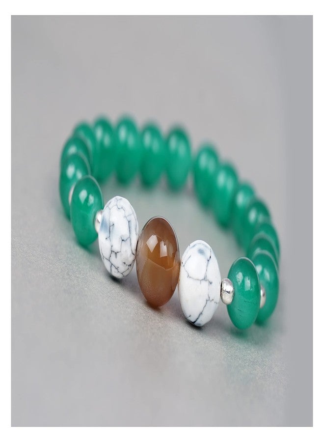 JFL Unisex Adult - Jewellery for Less Combo of Black & Green Bead Handmade Stretchable Bracelet for Couple Rakhi,Valentine - Image 4