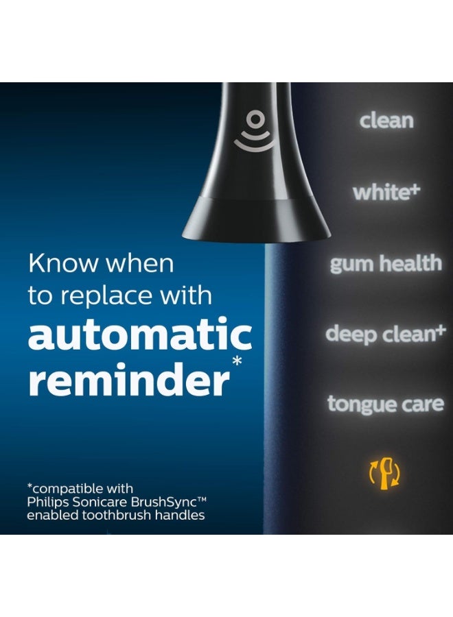 Philips Sonicare W2 Optimal Standard Brush Heads, Click-On, BrushSync Enabled, Pack Of 6 Black - HX6066/88 black - Image 5