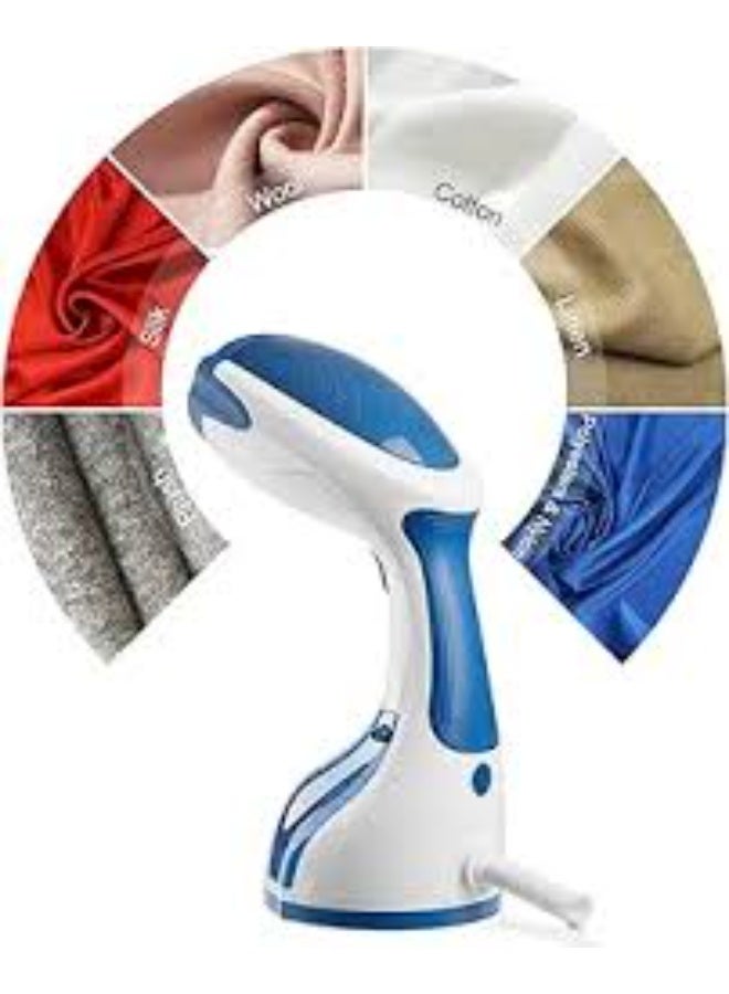 Garment Steamer Iron High-Power Handheld Garment Steamer Clothes Steamer Portable Steam Iron 200ml Detachable Tank Anti-Drip Technology 1100 W Blue/White - Image 3