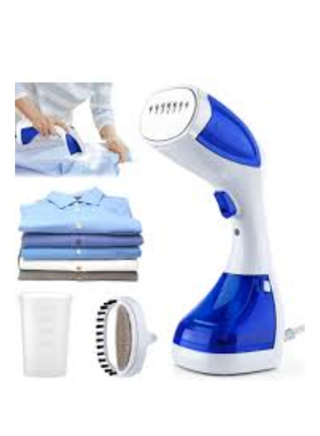 Garment Steamer Iron High-Power Handheld Garment Steamer Clothes Steamer Portable Steam Iron 200ml Detachable Tank Anti-Drip Technology 1100 W Blue/White - Image 4