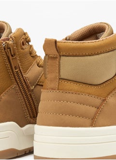 Mister Duchini Boys Panelled High Top Sneakers with Zip Closure  - Image 4
