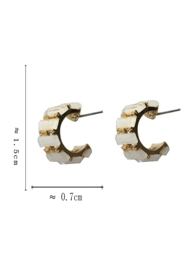 اليشمك أقراط من الفضة الإسترليني عيار 925 مرصعة بحجر الراين - Image 2